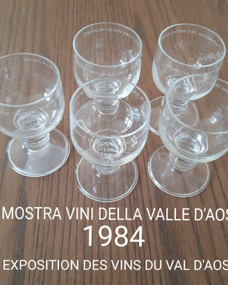 1984 bicchieri 17° mostra del vino Valle d'Aosta