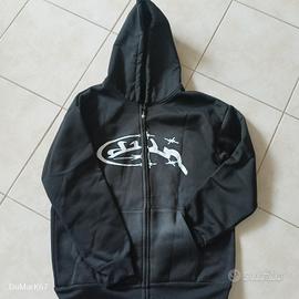 Blusa felpata con cappuccio