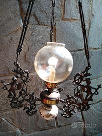 lampadario in ferro battuto