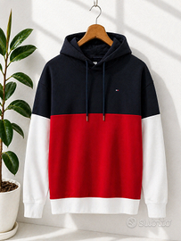 Tommy Hilfiger felpa donna oversize color block XS