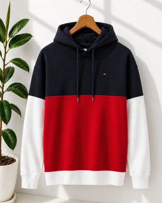 Tommy Hilfiger felpa donna oversize color block XS