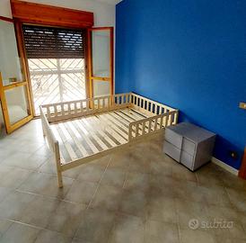 Letto Montessori 140x200 Legno Naturale+Materasso