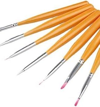 Kit Pennelli Nail Art 7 Pezzi Gel