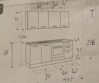 cucina completa 195 cm