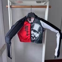 Maglia racing con protezioni rosso jr - misura 10