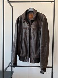 Giubbotto uomo marrone vera pelle