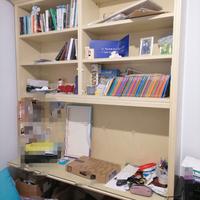 Libreria con Scrivania (Top in Vetro)