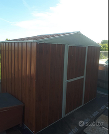 Box baracca lamiera Acciaio 275x175cm fin legno