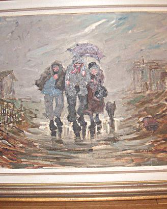 Quadro "Sotto la pioggia" - Pittore Cafrà