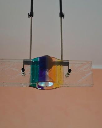 Coppia lampadari sospensione in vetro di Murano