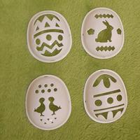 Kit 4 Stencil per uova di pasqua