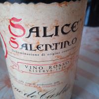 Bottiglia Salice Salentino del 1978 da collezione.