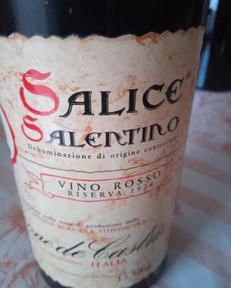 Bottiglia Salice Salentino del 1978 da collezione.