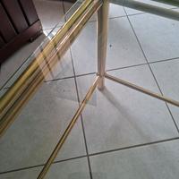 Tavolino ottone cristallo