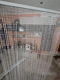 Tenda a Perline Trasparente Effetto Cristallo