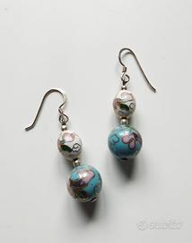 Orecchini pendenti vintage perle cina