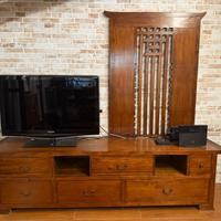 Mobile porta TV libreria teak