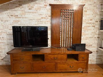 Mobile porta TV libreria teak