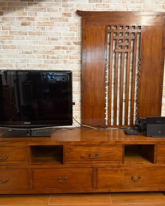 Mobile porta TV libreria teak