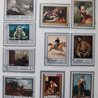 Francobolli Pittori spagnoli, inglesi e americani 