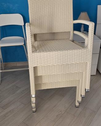 sedie da esterno in rattan