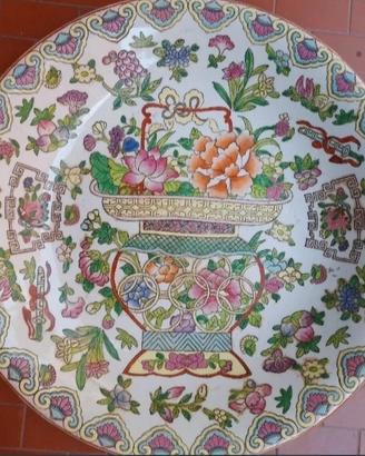 Piatto Cinese Famille Rose - Periodo Qianlong

