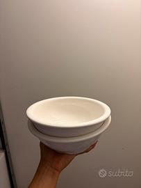 2 piatti / citole ceramica bianche