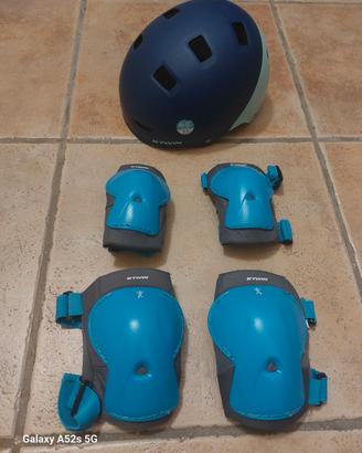 Casco, Ginocchiere e Gomitiere Btwin