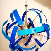 lampadario design plexiglass blu
