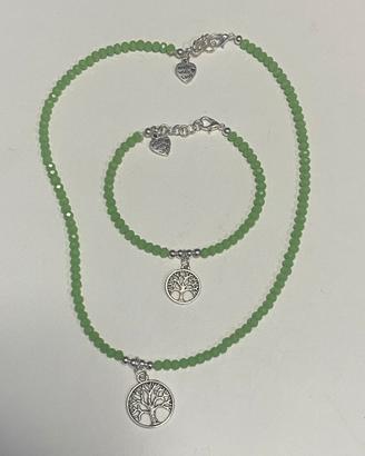 Set Collana e Bracciale Albero Della Vita