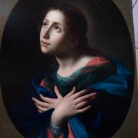 Antico dipinto Vergine annunciata XIX secolo