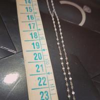 Collana con cuore duble face in oro bianco 18k