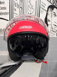 CASCO GARIBALDI DOPPIA VISIERA CORALLO-ROSSO OPACO