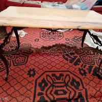 tavolino ghisa e marmo 