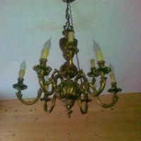 Coppia di Lampadari Antiquariato Bronzo