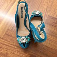 Décolleté slingback turchesi Zara Woman - tg. 39