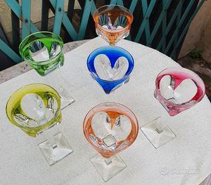 Bicchieri Moser cristallo Boemia - stile baccarat