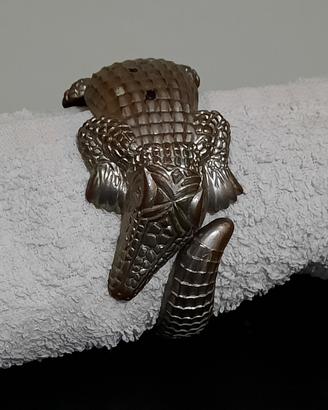 Bracciale schiava coccodrillo vintage anni 60 