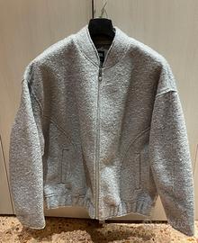 Zara Oversized Bouclé Bomber Jacket NUOVO- tg.M/L