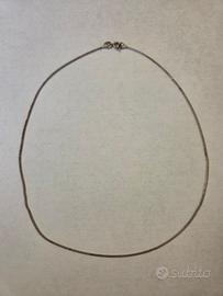 Collana sottilissima placcata in argento anni '70.