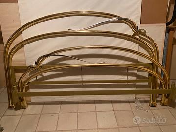 Testata letto in ottone placata in oro