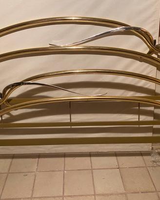 Testata letto in ottone placata in oro