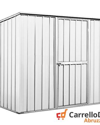Casetta box giardino in Acciaio 260x185cm bianco
