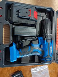 Trapano avvitatore a batteria, 21 volt 2 velocità