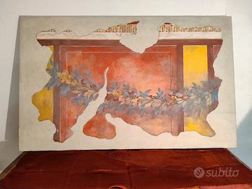 Riproduzione affresco rosso pompeiano