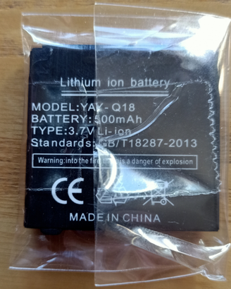 Smartwatch - Batteria YAY-Q18 3.7V Li-ion 500mAh