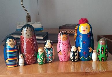 Matrioske Jutanas Maria Vinka rare da collezione 