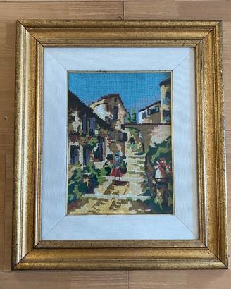 Quadro in ricamo a punto croce
