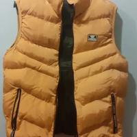 Piumino smanicato trapuntato uomo color senape