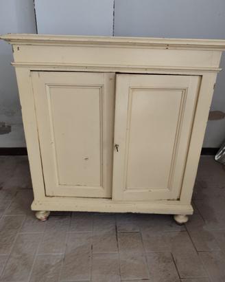 Mobiletto anni 40 vintage verniciato a smalto